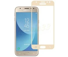 Samsung Galaxy J3 2017 telefono ekrano aukso spalvos apsauginis stiklas