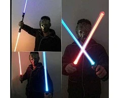 STAR WARS Led šviečiantys kardai, 7 LED spalvų pasirinkimai, EFEKTYVUS kardo kirčio garsas!
