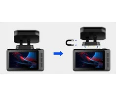 Ultra 4K Vaizdo Registratorius su GPS, Wi-Fi ir Sony IMX335 Sensoriumi, dviem kamerom, magnetiniu laikikliu