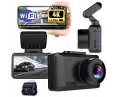 Ultra 4K Vaizdo Registratorius su GPS, Wi-Fi ir Sony IMX335 Sensoriumi, dviem kamerom, magnetiniu laikikliu
