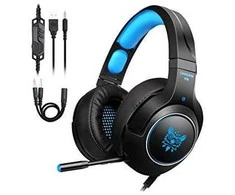 Žaidimų ausinės ONIKUMA GAMING K9 su RGB besikeičiančiomis spalvomis. 3D HD STEREO GARSAS