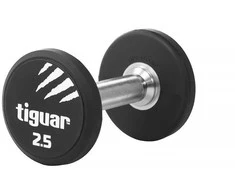 Profesionalus PU svarmuo / hantelis TIGUAR 1–70 kg (Svoris: 2.5kg)