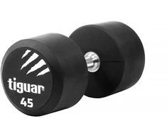 Profesionalus PU svarmuo / hantelis TIGUAR 1–70 kg (Svoris: 45 kg)