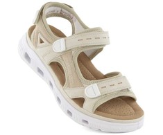 Rieker W RKR691 patogūs velcro sandalai smėlio spalvos