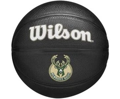Wilson Wilson Team Tribute Milwaukee Bucks mini kamuolys WZ4017606XB Juoda 3
