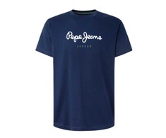 Mėlynas T-SHIRT MĘSKI Z KRÓTKIM RĘKAWEM PEPE JEANS