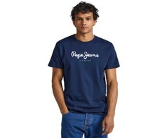 Mėlynas T-SHIRT MĘSKI Z KRÓTKIM RĘKAWEM PEPE JEANS