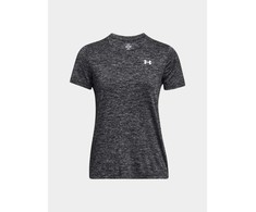Marškinėliai treningowa damska Under Armour UA Tech Twist SS - juodas/baltas dydis: xs