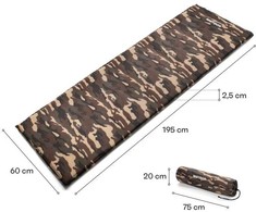 Savaime prisipučiantis kilimėlis Meteor, 195x60x2,5 cm, žalias