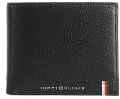 Portfele marki Tommy Hilfiger modelis AM0AM10518 spalva Juodas. Priedai Męskie. Sezon: Jesień/Zima