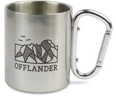 Offlander OFFLANDER KUBEK KEMPINGOWY Z KARABIŃCZYKIEM STALOWY 220ML