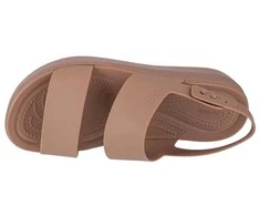 Crocs DAMSKIE SANDAŁY CROCS BROOKLYN LOW WEDGE 206453-2EL NA KOTURNIE