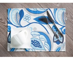 2 Mėlyna Flowers dekoratyvinių padėkliukų rinkinys 30 x 40 cm A055-01LB PATIO
