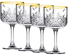 4 Timeless Gold vyno taurių rinkinys 500 ml PASABAHCE