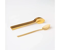 6 Prato desertinių šaukštelių rinkinys, 18,5 cm, auksinės spalvos, AMBITION
