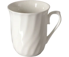 Puodelis porcelianinis ALABASTER 300 ml baltas Ambition 62944