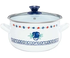 Emaliuotas puodas su dangteliu Kalina 16 cm 2 l EMALIA OLKUSZ