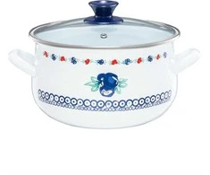 Puodas emaliowany su dangteliu Kalina 20 cm 3,8 l EMALIA OLKUSZ