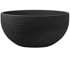 Apvalus sodo vazonas 60 x 28 cm antracito spalvos PATIO