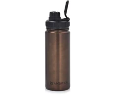 Termo buteliukas GYM 550 ml rudas AMBITION