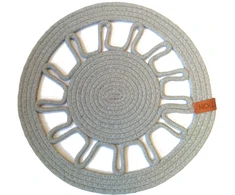 Boho stalo kilimėlis 35 cm pilkas AMBITION
