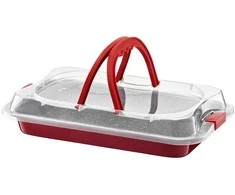 Dajar Kepimo forma 36x23x5 cm su plastikiniu dangčiu CHERRY (iki +230C) Ambition 83013
