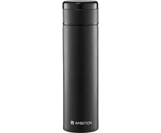 4Kom Nerūdijančio plieno termo buteliukas Indi 420 ml juoda AMBITION