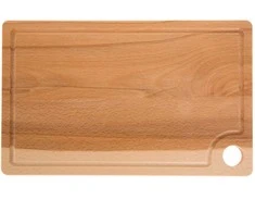 Medinė stačiakampė pjaustymo lentelė su rankena Woody 32 x 20 cm DOMOTTI