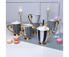 Diana porcelianinis puodelis Gold 300 ml taškeliai AMBITION