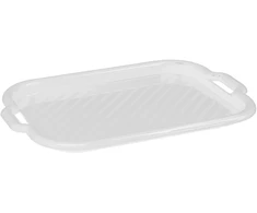 Padėklas plastikinis 53x37x3 cm baltos spalvos Domotti 229018