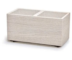 Sodo vazonas 57 x 28,8 x 29 cm Madera Case ECO Wood baltas PROSPERPLAST