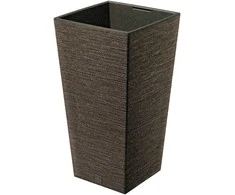 Sodo kvadratinis puodas Furu Square Eco Wood 75 cm kava PROSPERPLAST