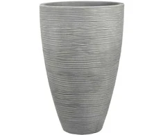 Apvalus sodo vazonas 40 x 60 cm pilkas PATIO