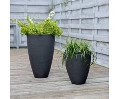 Apvalus sodo vazonas 45 x 70 cm antracitinis PATIO