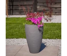 Apvalus sodo vazonas 45 x 70 cm pilkas PATIO