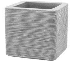 Sodo vazonas su grioveliais Kubus 38,5 x 38,5 x 33 cm pilkas PATIO