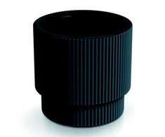 Prosperplast Plastikinis vazonas MILLY, su įdėklu, antracito sp., 39,5 x 37,5 cm
