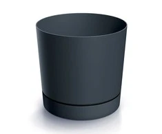 Prosperplast Dekoratyvinis gėlių vazonas Tubo P Ø17.8cm H17.5cm plast./antracito sp.