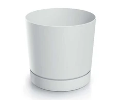 Prosperplast Dekoratyvinis gėlių vazonas Tubo P Ø19.9cm H19.6cm plastikinis/baltas