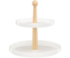 Dviejų lygių tortų stovas Natural 26 cm baltas AMBITION