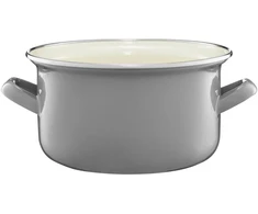 Emaliuotas puodas 14 cm 1,25 l pilkas EMALIA OLKUSZ