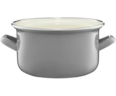 Emaliuotas puodas 16 cm 1,8 l pilkas EMALIA OLKUSZ