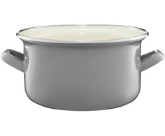 Emaliuotas puodas 18 cm 2,6 l pilkas EMALIA OLKUSZ