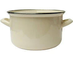 Emaliuotas puodas 20 cm 3,6 l kremas EMALIA OLKUSZ