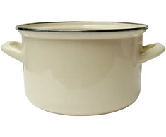 Emaliuotas puodas 22 cm 5,4 l kremas EMALIA OLKUSZ