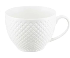 Porcelianinis puodelis su tinkleliu, 260 ml, baltas, AMBITION