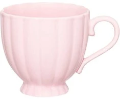 AMBITION Porcelianinis puodelis "Skirtas garbanotiems plaukams", 250 ml, rožinės spalvos