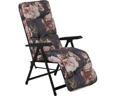 Lena Plus Juodas Edition A098-01IB PATIO sodo fotelis su kėdute