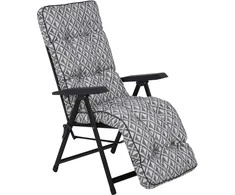 Lena Plus Juodas Edition H039-06PB PATIO sodo fotelis su kėdute