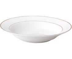 Sriubinė lėkštė Aura Gold Ambition 23cm balta